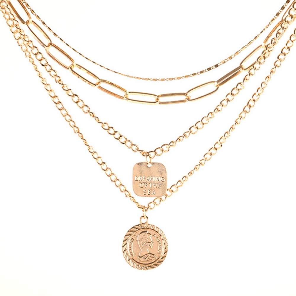 Multilayer Gold plated necklace - Picture 3 of 3